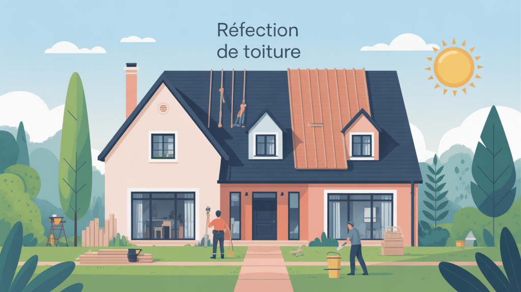 aide pour refaire sa toiture 2024 illustration maison toiture en rénovation