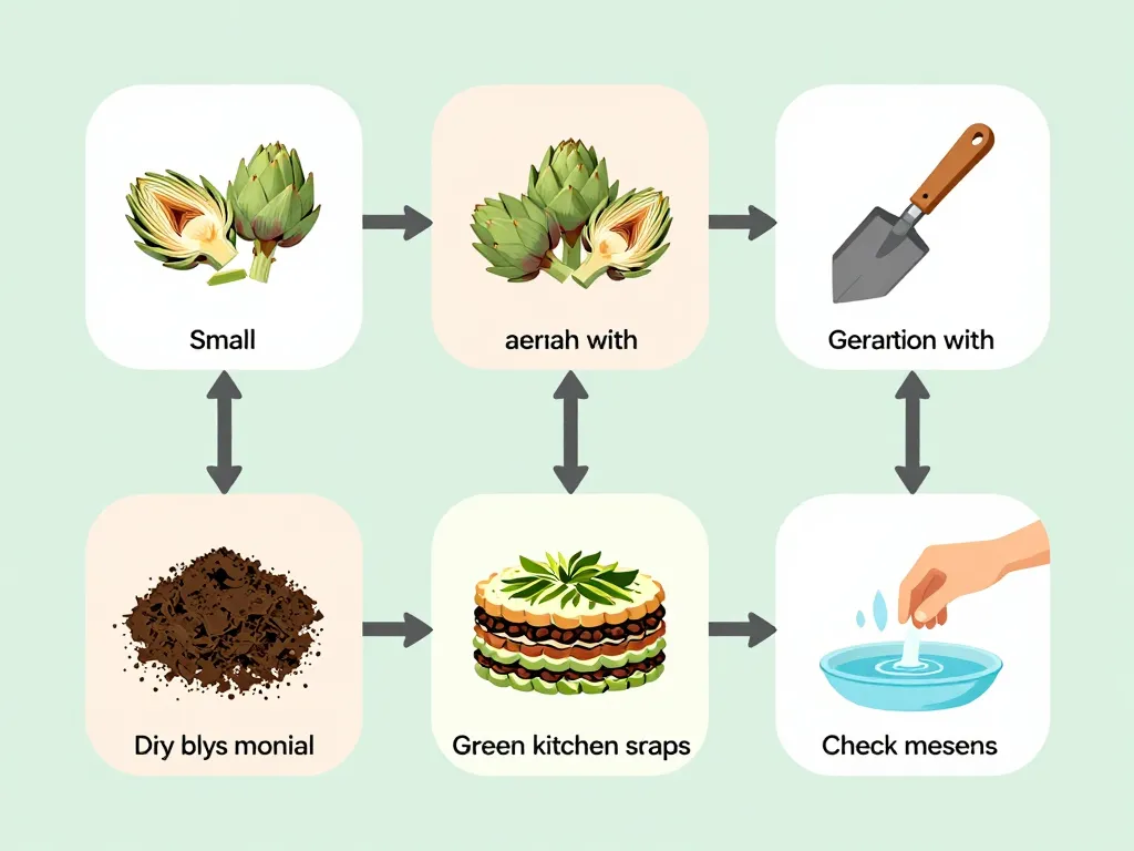 diagramme étapes artichaut compost rapide et sans odeur