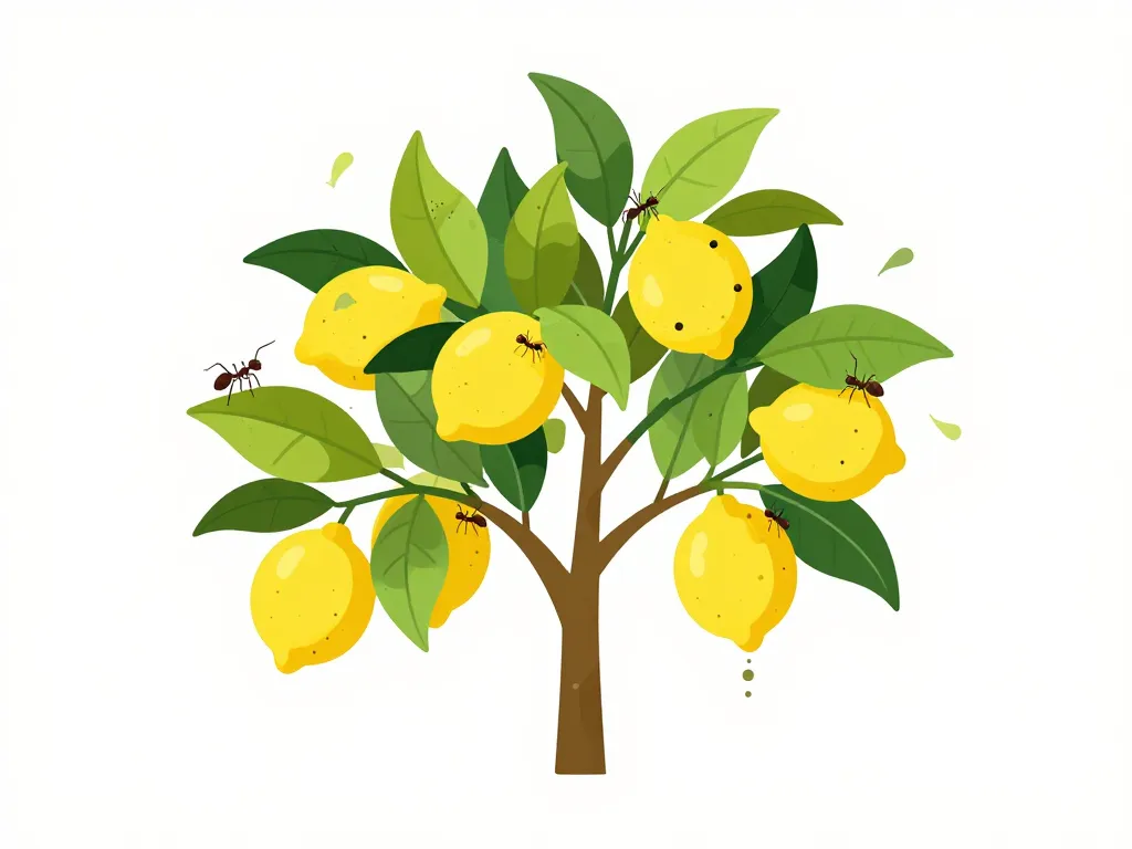 citronnier fourmis feuille abîmée petites fourmis citron déformé