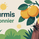 citronnier fourmis défense dans jardin avec branche et citrons