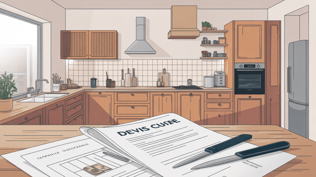 illustration devis pour une cuisine moderne