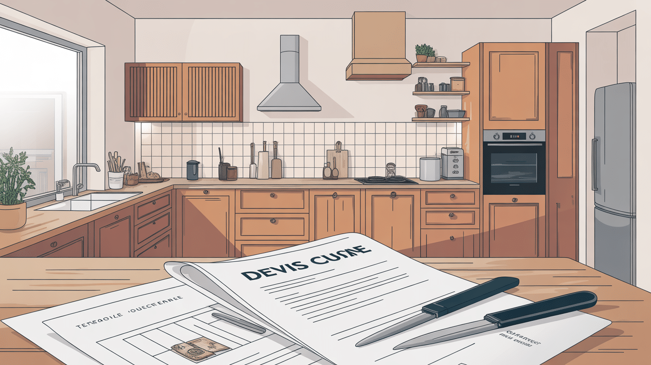 illustration devis pour une cuisine moderne