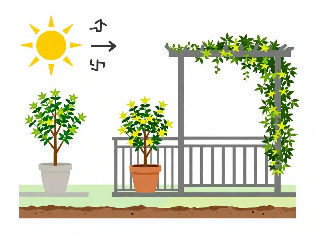jasmin étoilé brise-vue choix emplacement et support