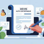exemple devis pour auto entrepreneur illustration moderne et rassurante