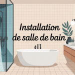 illustration installation de salle de bain moderne lumineuse
