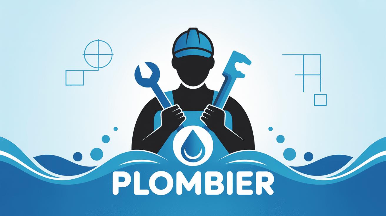 plombier logo épuré rassurant
