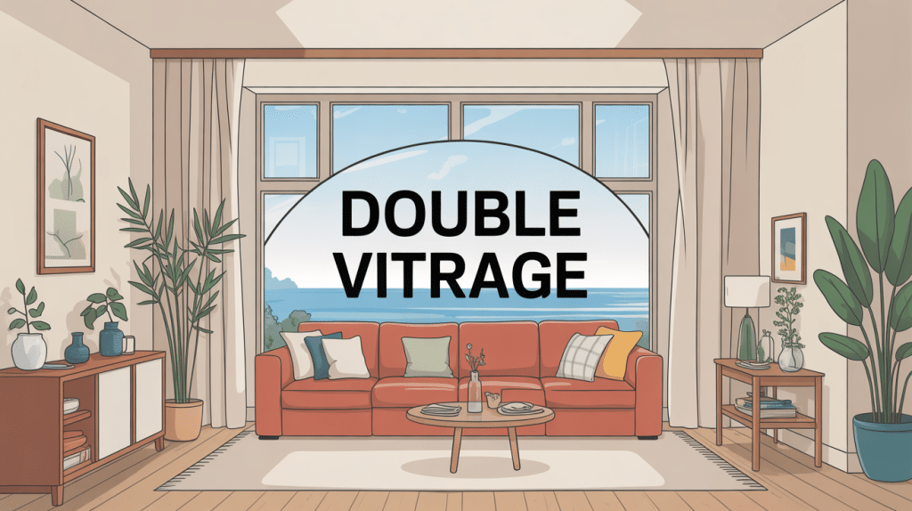 Vue interne maison double vitrage coupe technique prix