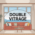 Vue interne maison double vitrage coupe technique prix