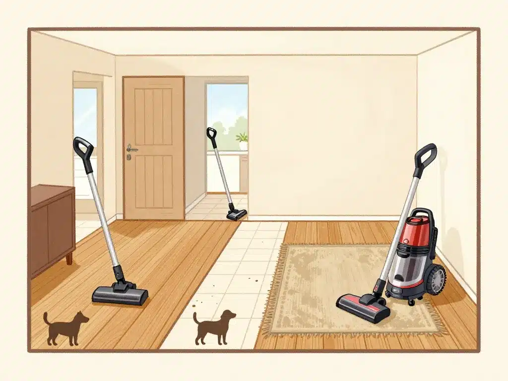 Aspirateur balai puissant différents sols et besoins appartement