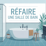 refaire salle de bain, salle lumineuse rénovée, douche italienne moderne