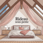 illustration rideau sous pente dans combles modernes