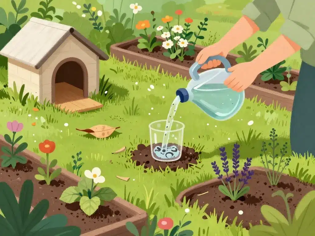 Traitements naturels puce de jardin dans un jardin