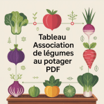 tableau association légumes potager pdf visuel
