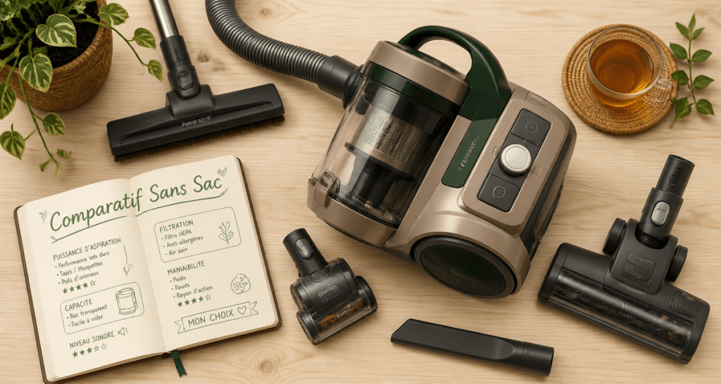 aspirateur sans sac comparatif accessoires