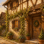 colombage maison alsacienne crépi crème