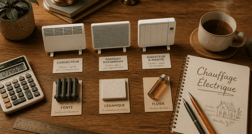 Comparateur radiateur électrique miniatures sur bureau