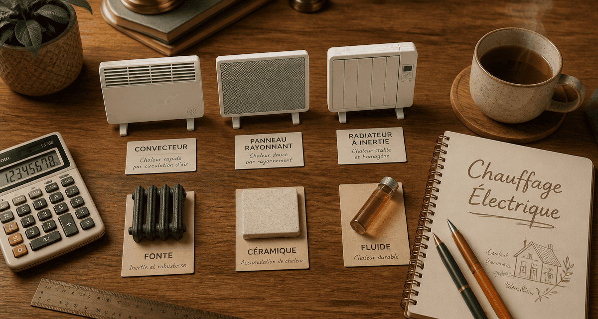 Comparateur radiateur électrique miniatures sur bureau