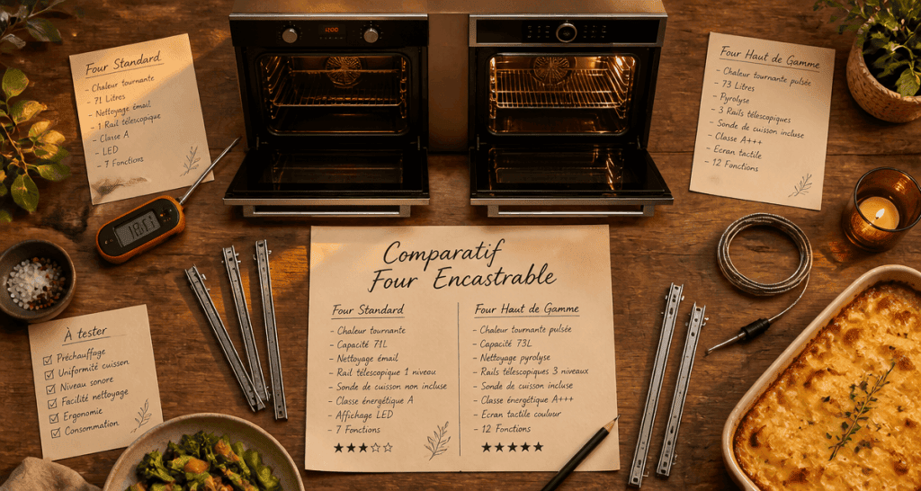 four encastrable comparatif modèles ouverts vue dessus