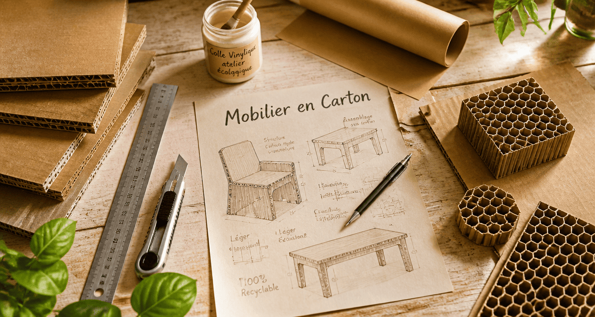 meuble en carton fabrication atelier