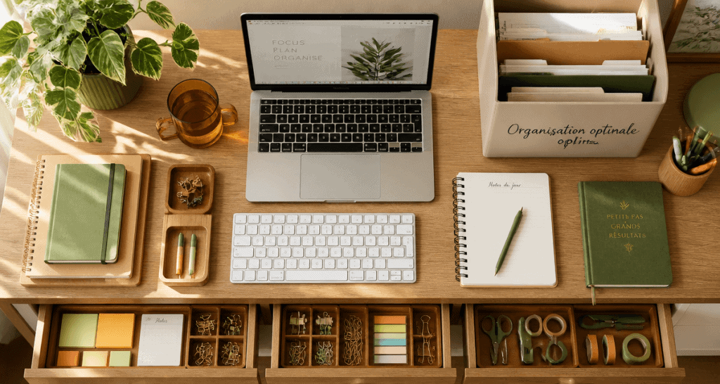 organiser un bureau image flat-lay