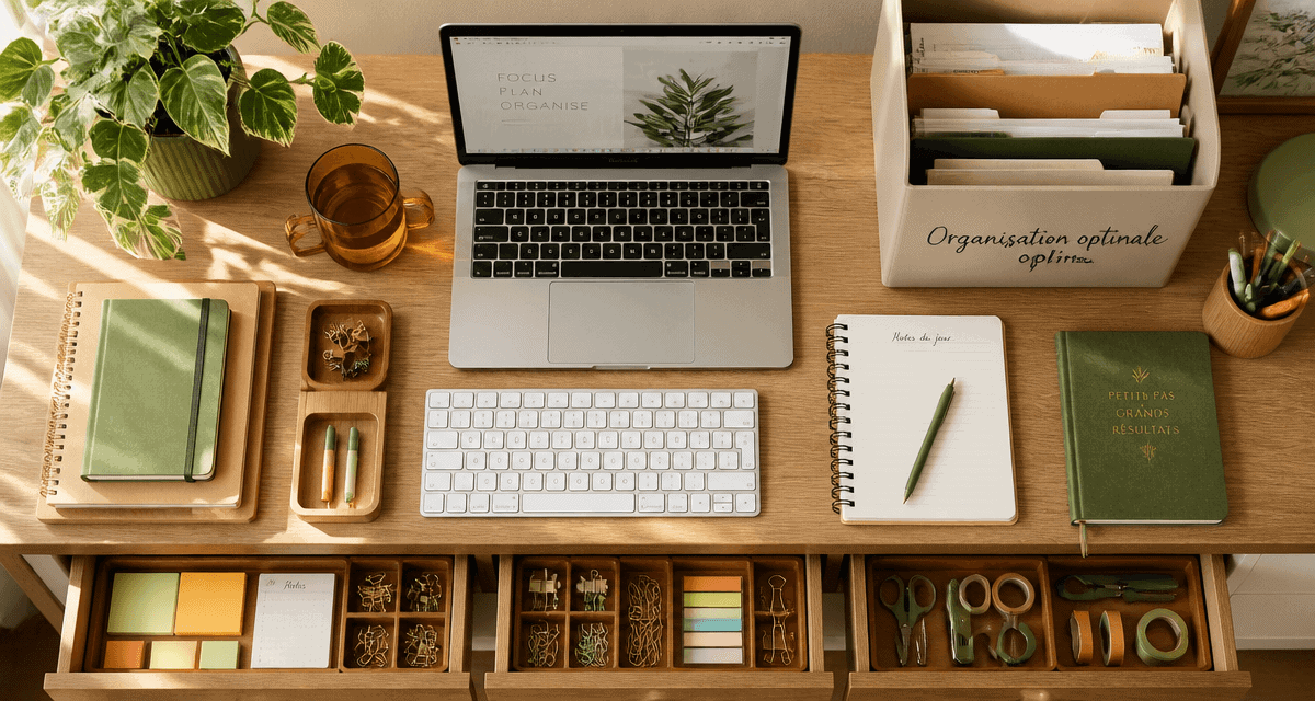 organiser un bureau image flat-lay