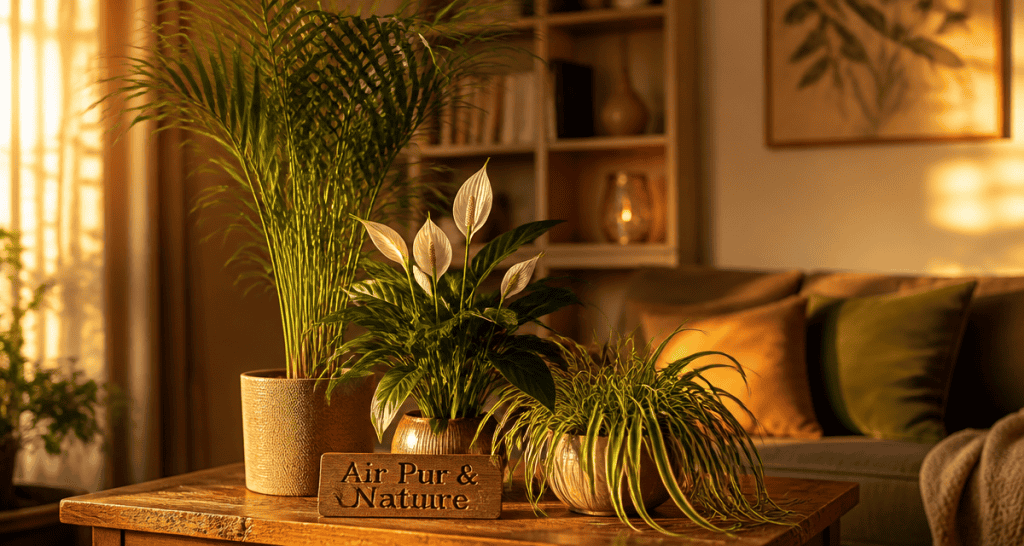 plantes d'interieur depolluante palmier Areca Spathiphyllum Chlorophytum