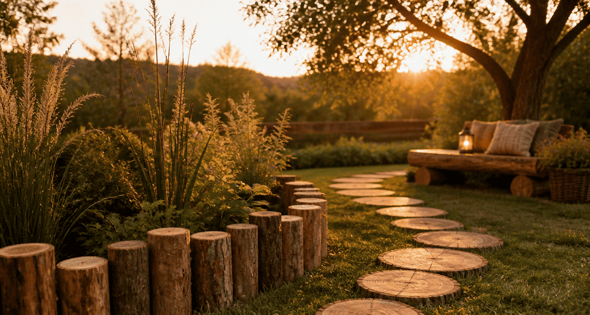 Que faire avec des rondins de bois dans le jardin aménagement déco