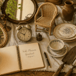 vide maison gratuit objets vintage sur table