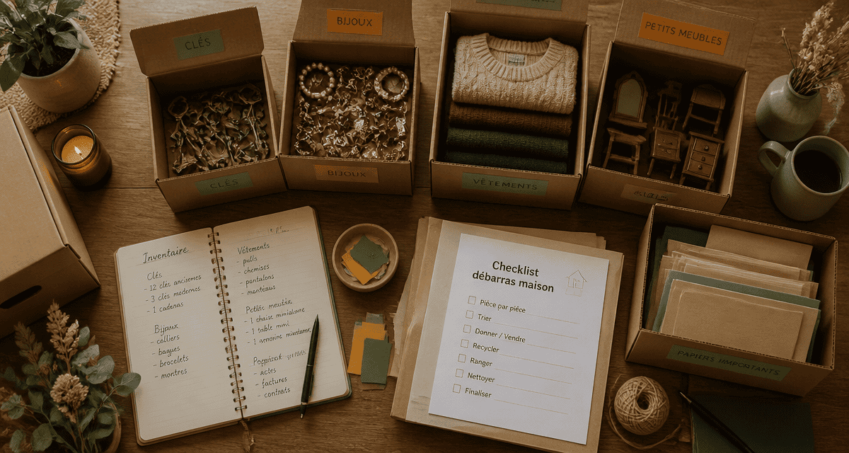 vider maison succession objets triés checklist