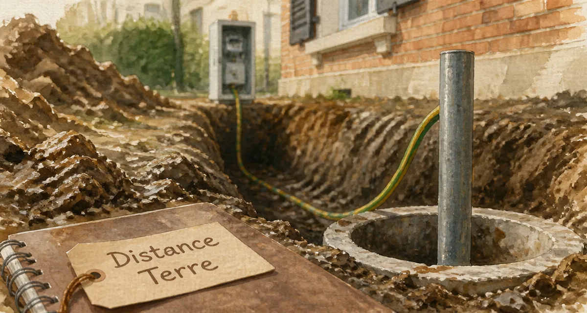 Distance piquet de terre et tableau électrique : norme et risque électrique