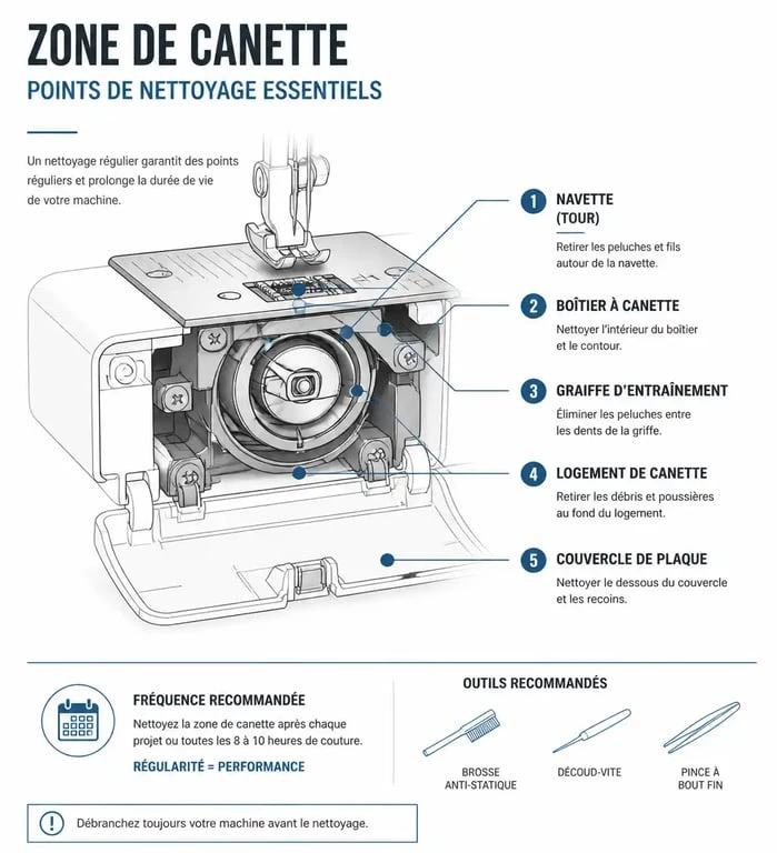 Schéma de maintenance pour réparer machine à coudre Brother