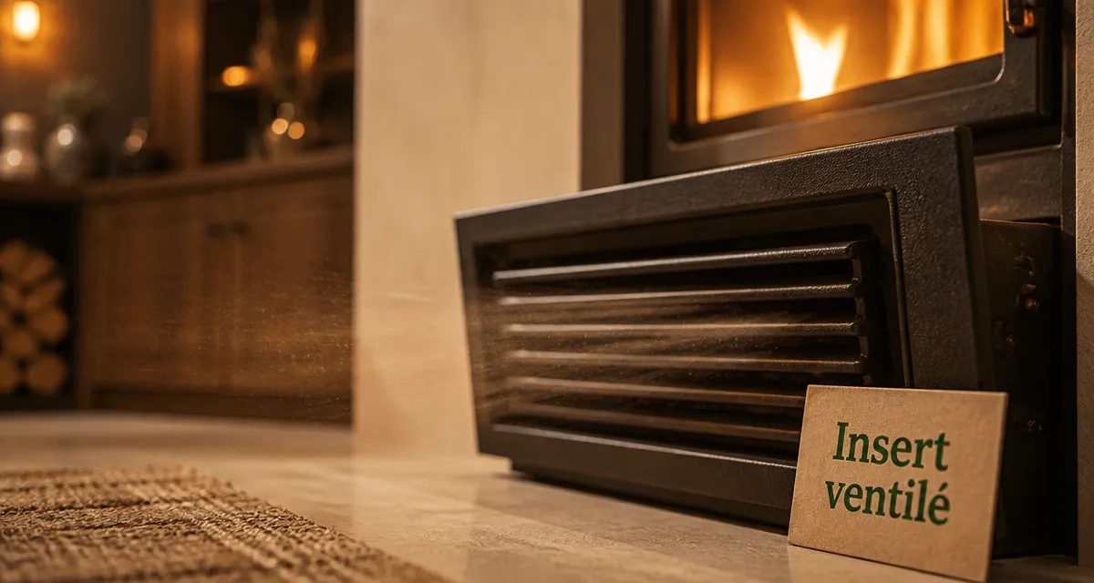 Insert avec ventilateur fonctionnement : turbo chauffage.