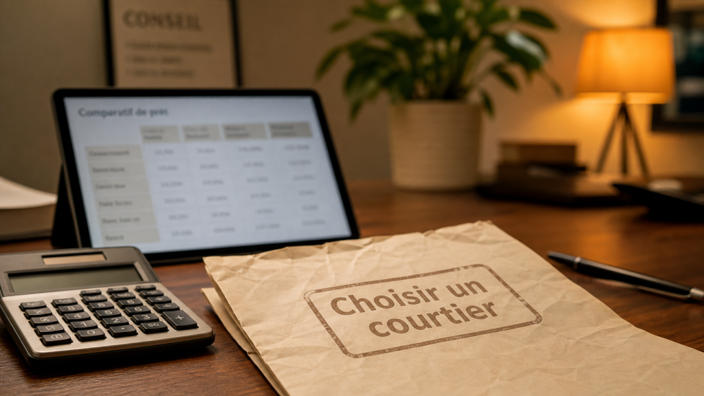 Meilleur courtier immobilier : table et comparatif de prêt au bureau