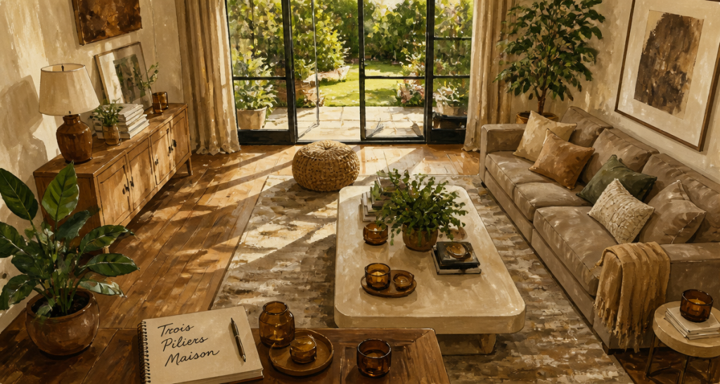 mon amenagement maison salon lumineux chaleureux