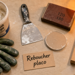 Reboucher trou scie cloche placo : enduit et bande à joint