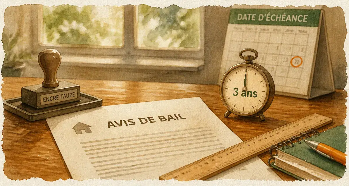 Reconduction tacite bail 3 ans : avis d’échéance