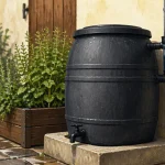 Recuperateur eau de pluie 300l sur terrasse, arrosage jardin
