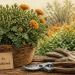 Taille chrysanthème : chrysanthème en pot en automne