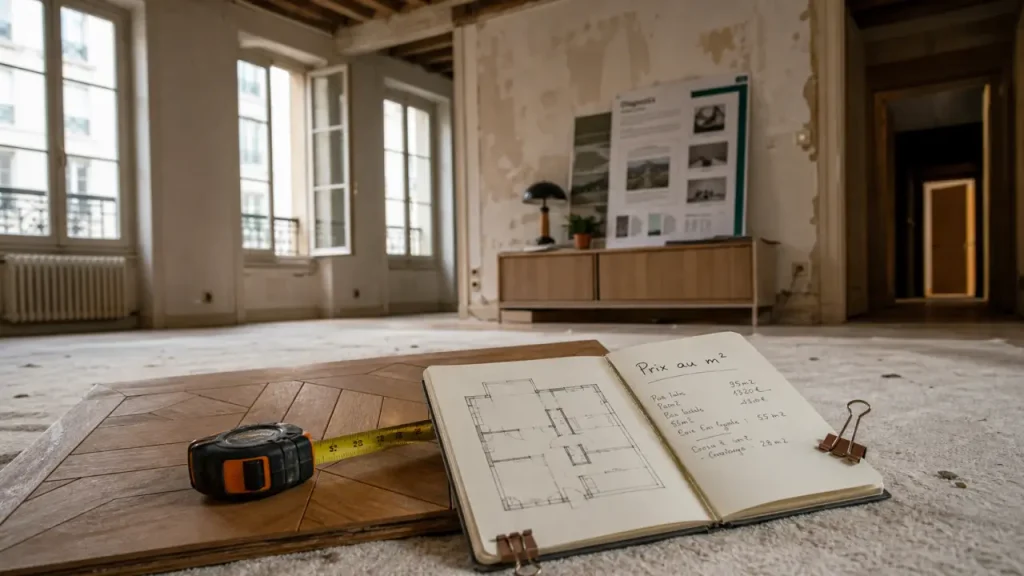 Acheter appartement avec travaux Paris, prix au m² et plan d’appartement en rénovation