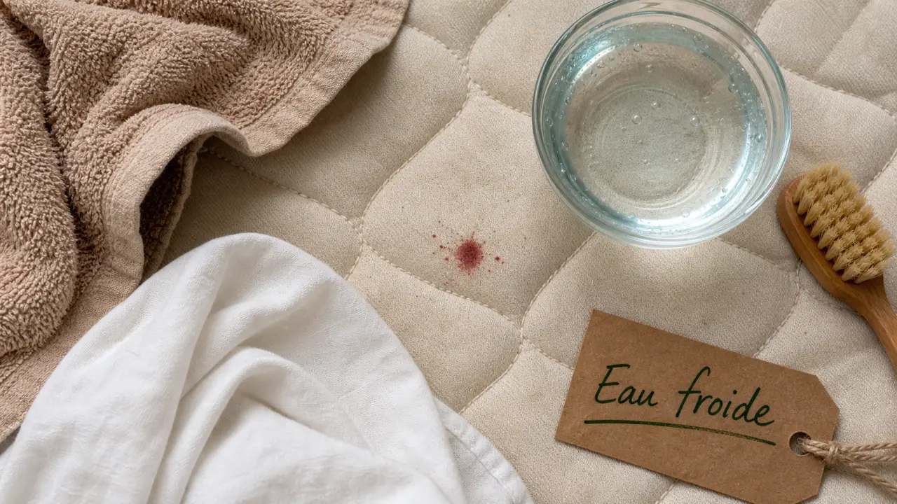 Comment enlever sang sur matelas : eau froide et bicarbonate