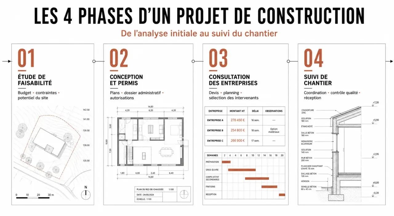 Étapes clés de la mission d'un maître d'œuvre à Angers pour un projet de construction ou rénovation