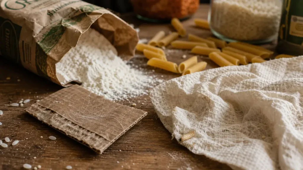 Petit vers blanc dans la cuisine : mites alimentaires ou asticots, l’indice qui tranche