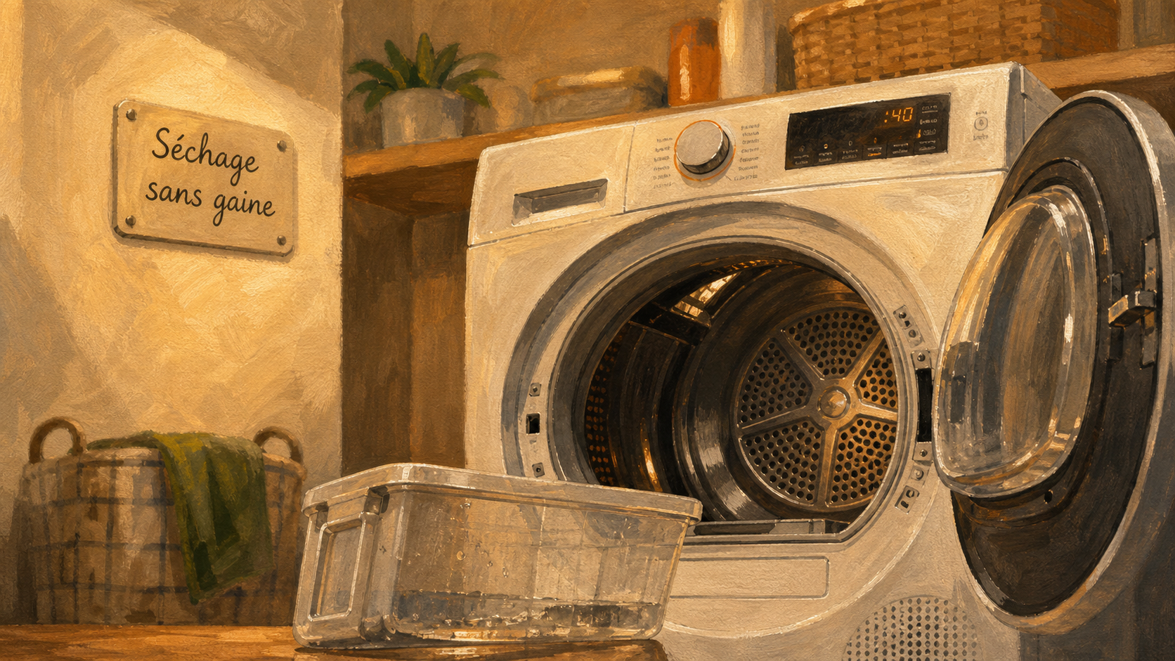 Seche linge condensation c’est quoi : bac d’eau et chaleur 80°C