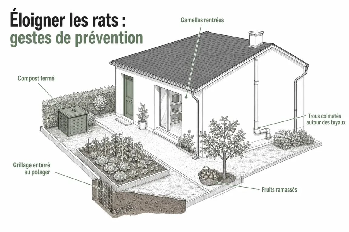 Comment éloigner des rats : prévention autour de la maison et du jardin