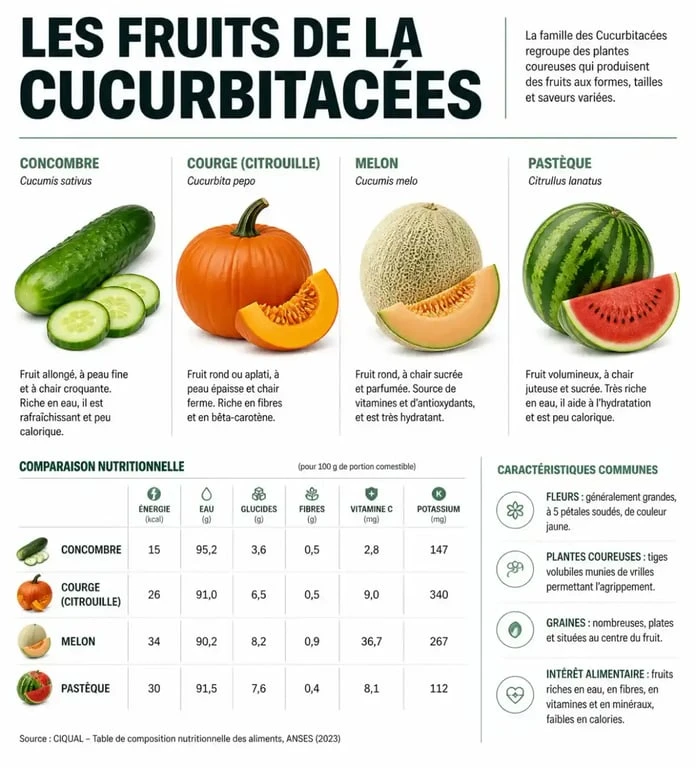 Diversité des cucurbitacées liste des espèces principales