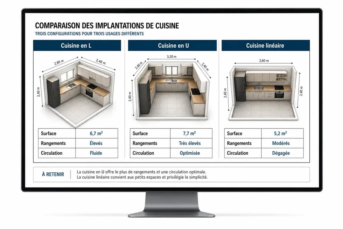 Meilleur logiciel cuisine 3D gratuit : comparaison d’implantations de cuisine en 3D