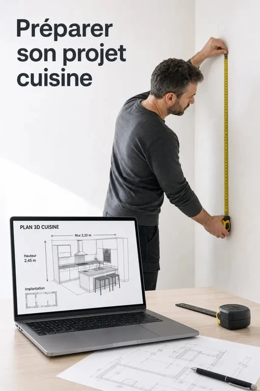 Meilleur logiciel cuisine 3D gratuit : préparation des mesures avant de modéliser la cuisine