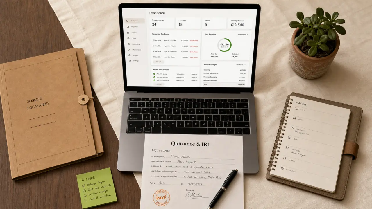 Logiciel gestion locative : tableau quittances et IRL sans tableur