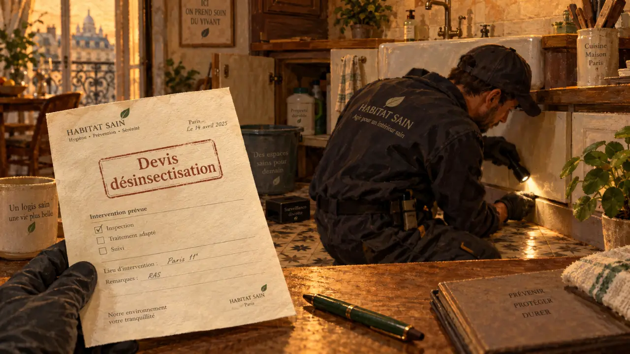 Entreprise desinsectisation paris : technicien, diagnostic et devis