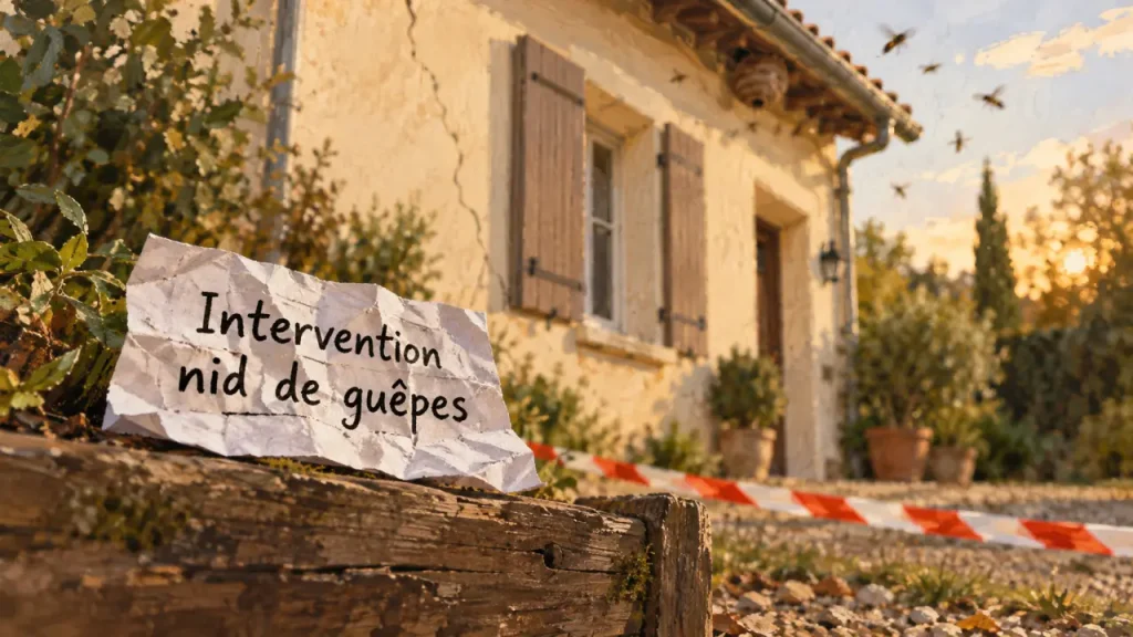 Intervention nid de guepe en combles, toiture